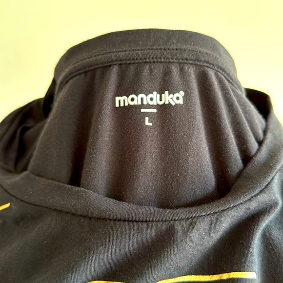 Manduka Workout Top, Black with Gold Accents - Picture 6 of 6